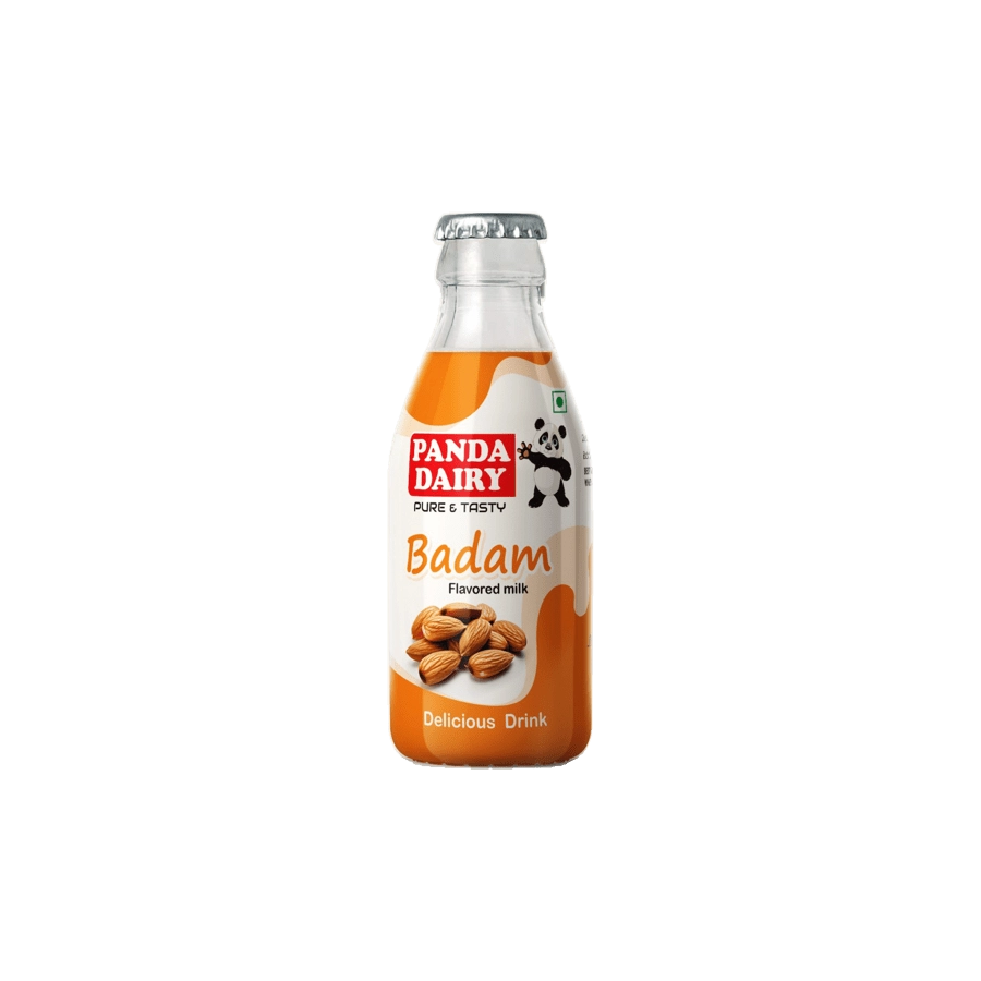 Badam Milk Glass Bottle 200ml